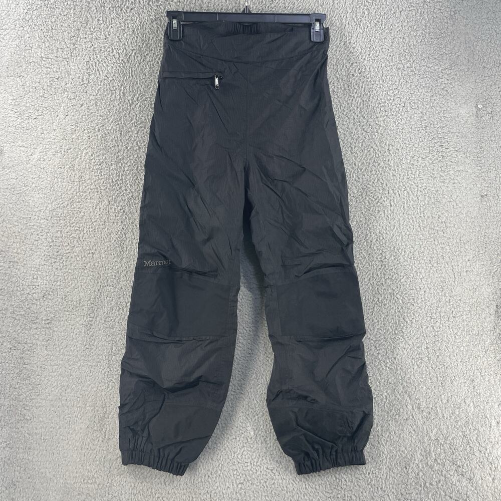 Marmot Thunderlight Pants Womens Sz M Black Full Side Zip Snow Ski